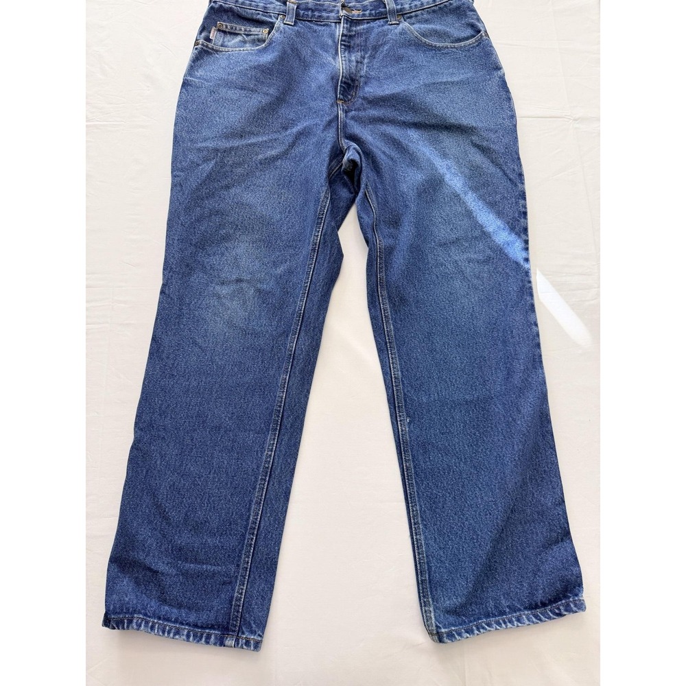 Carhartt Jeans Mens 36x30 Blue Med Wash Relaxed Straight Denim Pants Workwear